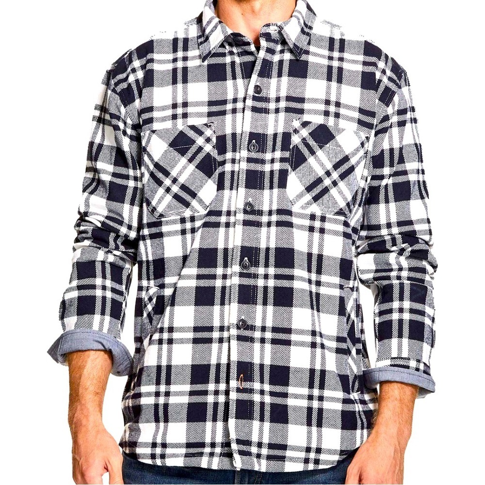 Weatherproof Vintage Mens Casual Soft Brushed Plaid Button-Down Flannel Shirt
